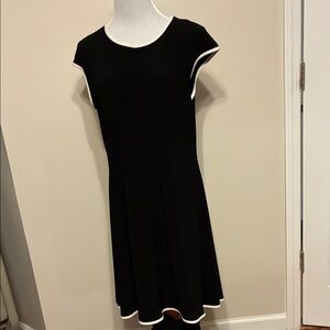 Annalee + Hope Black Mini Dress with White Trim